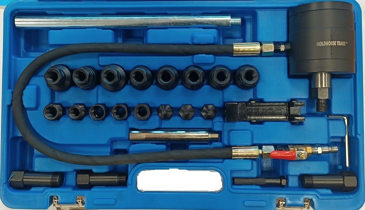 % ESTUCHE EXTRACTOR NEUMÁTICO DE INYECTORES UNIVERSAL+ 23 HUSILLOS DE TRACCIÓN (M14 - M22) + TUERCA DE HUSILLO + DISCO DISTANCIADOR + LLAVE ALLEN