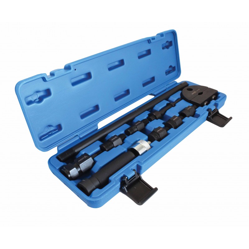 ESTUCHE DE 11 ADAPTADORES DE IMPACTO PARA EXTRACCIÓN DE INYECTORES DIESEL AGARROTADOS PARA USO CON MARTILLO NEUMÁTICO