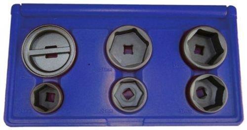 ESTUCHE 6 VASOS ESPECIALES 3/8” & ½” PARA SUSTITUCIÓN DE FIILTROS DE ACEITE ( 3/8 
