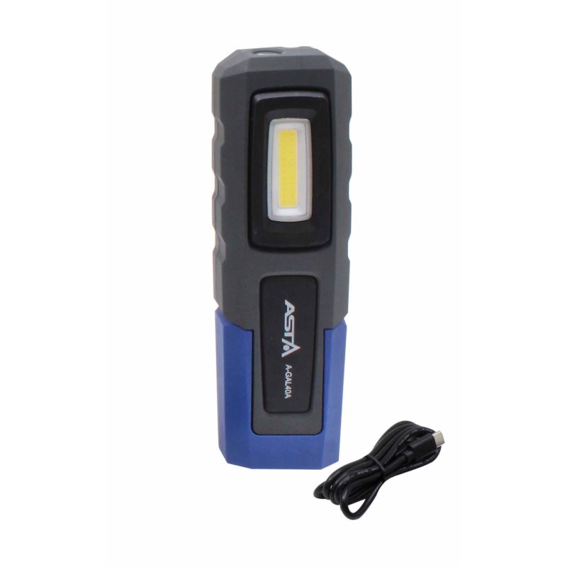 LAMPARA DE TRABAJO LED COB RECARGABLE POR USB-C, 600 LUMENS - IMAN - ARTICULADA