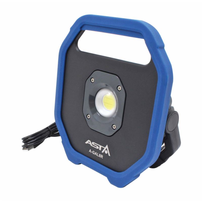 % LAMPARA DE TRABAJO RECARGABLE, LED-COB 1100 LUMENS CON ASA DE TRANSPORTE Y CARCASA ENGOMADA ANTIGOLPE - - FUNCION POWERBANK