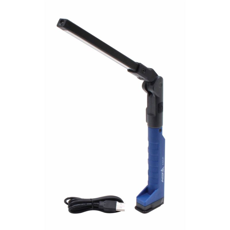 MINI LAMPARA DE TRABAJO LED COB RECARGABLE POR USB-C, 200 LUMENS - IMAN - ARTICULADA - CLIP PARA COLGAR