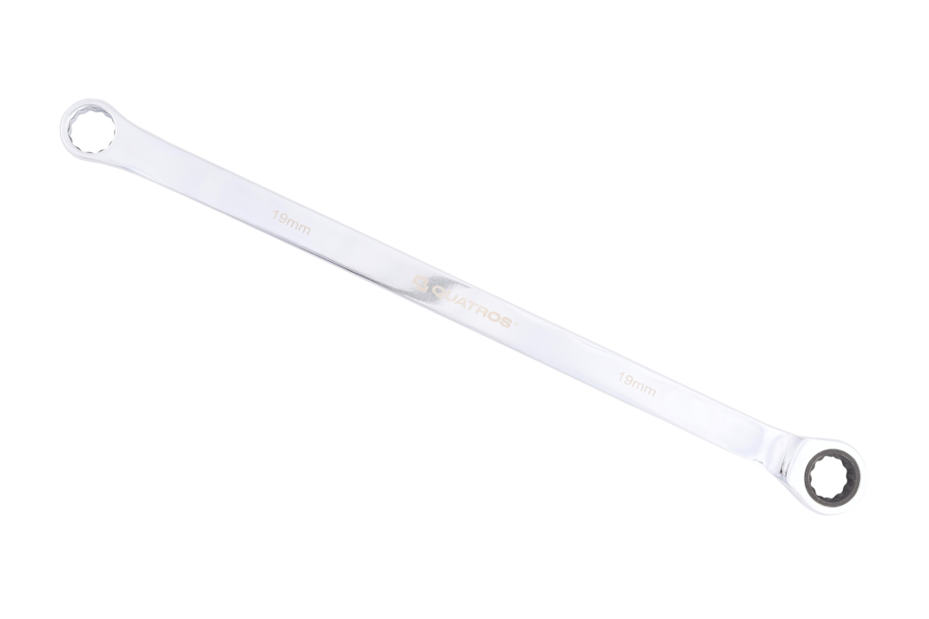 LLAVE ESTRELLA PLANA DOBLE (FIJA + CARRACA 72 D.), 19 X 420 MM.