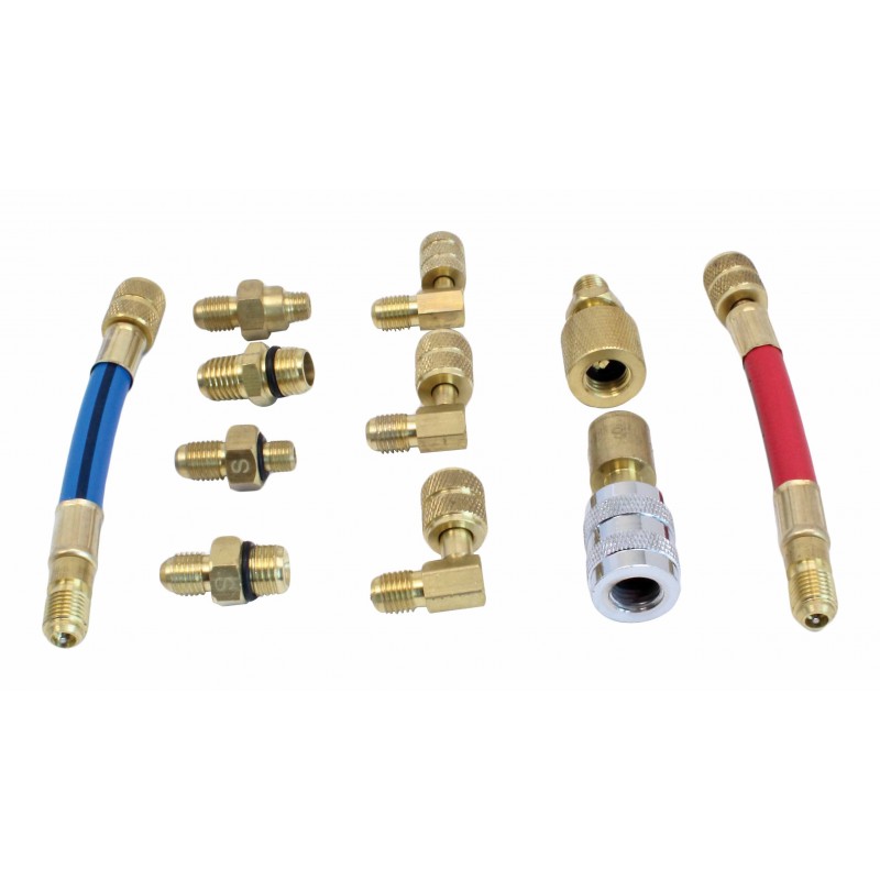 BLISTER DE 11 CONECTORES PARA GAS DE AIRE ACONDICIONADO R12 & R134A