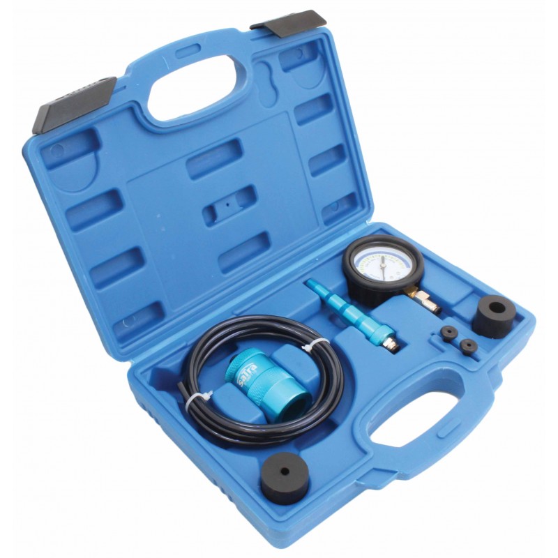 ESTUCHE DE 8 UTILES DE COMPROBACIÓN DE LA BOMBA DE AGUA DEL SISTEMA DE REFRIGERACIÓN (0 - 15 PSI)