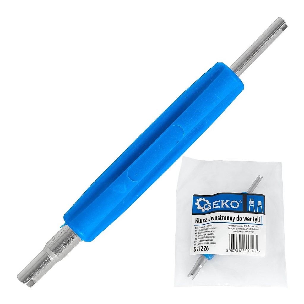 DESTORNILLADOR DOBLE PARA QUITAR VALVULA DE RUEDAS, 96 MM.