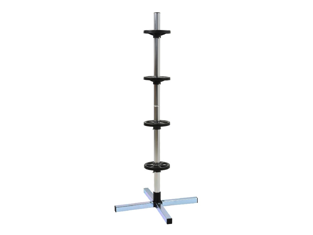 SOPORTE FIJO VERTICAL PARA 4 LLANTAS CON O SIN NEUMÁTICO. (225 X 660 MM.) CARGA MÁX. 100 KGS.
