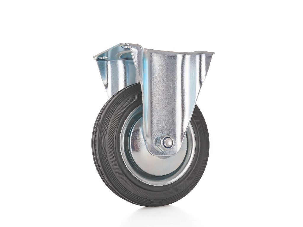 RUEDA DE GOMA MACIZA Ø 160 MM CON BASE. GEKO (130 KGS)