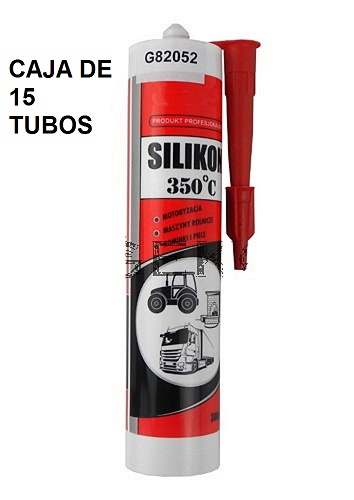 CAJA 15 TUBOS DE SILICONA ROJA 300 ML. DE SELLADO DE MOTORES - TUBO DE ESCAPE Y CAJAS DE CAMBIO