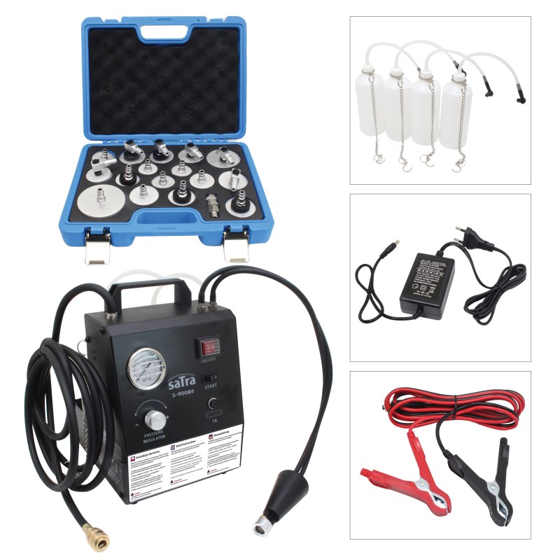 PURGADOR/SANGRADOR DE FRENOS, ELÉCTRICO 230 V./30 W. + 23 ACCESORIOS