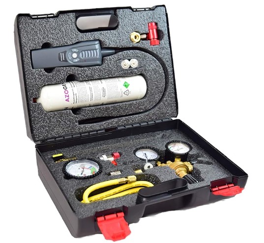 ESTUCHE DE DETECCION DE FUGAS DE AIRE ACONDICIONADO CON BOMBONA DE NITRÓGENO/HIDRÓGENO