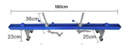 TRAVIESA-SOPORTE DE APOYO DE MOTOR XXL 600 KGS, 750 - 1800 MM.