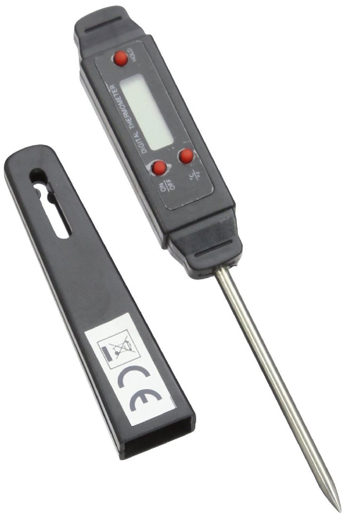 % TERMOMETRO DIGITAL CON SONDA DE ACERO INOX., (-40º A 250º) PUNTA 70 MM.
