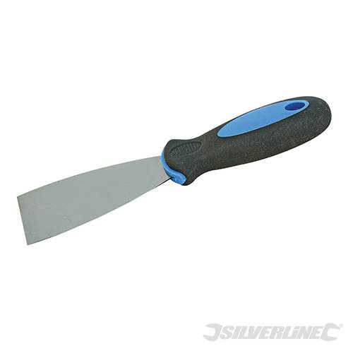 ESPATULA  EXPERT DE 80 MM. MANGO BICOMPONENTE ERGONÓMICO, ACERO INOX.