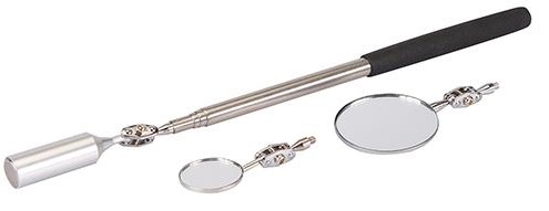 % 3 EN 1, IMÁN EXTENSIBLE (280 - 800 MM.) ARTICULADO, CAPACIDAD 4 KG., + 2 ESPEJOS DE Ø 50 / 30 MM.