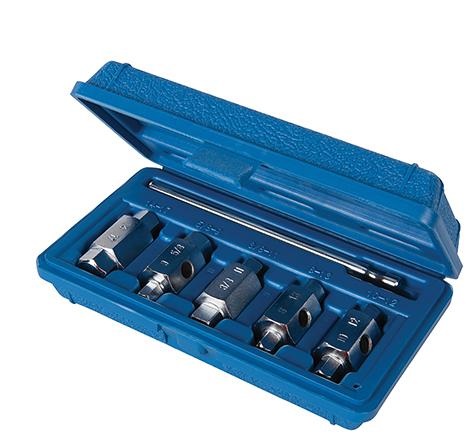 % ESTUCHE 5 VASOS REVERSIBLES DE TAPÓN DE CARTER (HEXAGONALES: 14 X 17 MM , 10 X 12 MM , 9 MM X 5/8