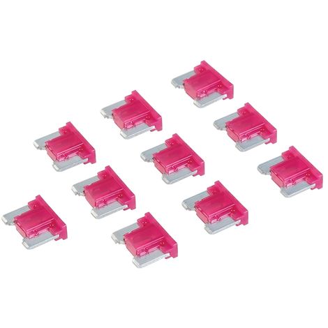 % BLISTER 10 MINIFUSIBLES PERFIL BAJO DE 10 A. *ATT*  PARA VEHÍCULOS, TENSION MAX. 32V. C/C (COLOR ROJO )