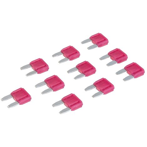 % BLISTER 10 MINIFUSIBLES ESTANDAR DE 10 A. *ATM*  PARA VEHÍCULOS, TENSION MAX. 32V. C/C (COLOR ROSA )