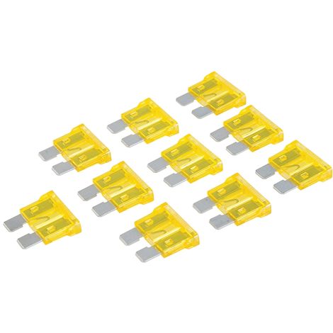 % BLISTER 10 FUSIBLES ESTANDAR DE 20 A. *ATO*  PARA VEHÍCULOS, TENSION MAX. 32V. C/C (COLOR AMARILLO)