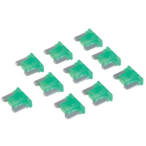 % BLISTER 10 MINIFUSIBLES PERFIL BAJO DE 30 A. *ATT*  PARA VEHÍCULOS, TENSION MAX. 32V. C/C (COLOR  VERDE)