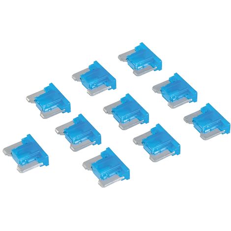 % BLISTER 10 MINIFUSIBLES PERFIL BAJO DE 15 A. *ATT*  PARA VEHÍCULOS, TENSION MAX. 32V. C/C (COLOR  AZUL)