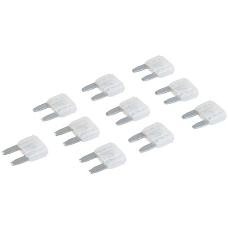 % BLISTER 10 MINIFUSIBLES ESTANDAR DE 25 A. *ATM*  PARA VEHÍCULOS, TENSION MAX. 32V. C/C (COLOR TRANSPARENTE )