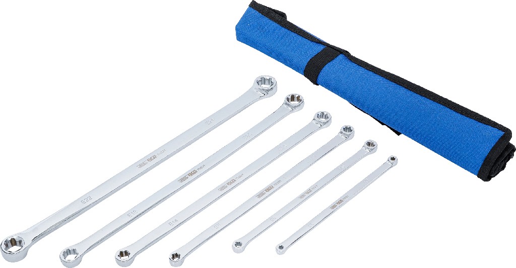 BOLSA DE 6 LLAVES DE ESTRELLA PLANA TORX TIPO-E, EXTRALARGA (E6XE7 - E8XE10 - E11XE12 - E14XE16 - E18XE20 - E22XE24)