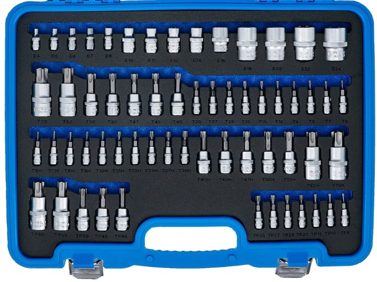 @ ESTUCHE DE VASOS CORTOS 1/4" + 3/8" + 1/2" TORX TIPO E (14 UDS) - TORX-H (17 UDS) - TORX ( 17 UDS) - TORX-PLUS (12 UDS)