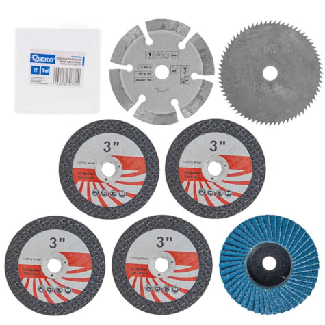 BLISTER DE 7 DISCOS PARA MINI AMOLADORA DE 76 MM,